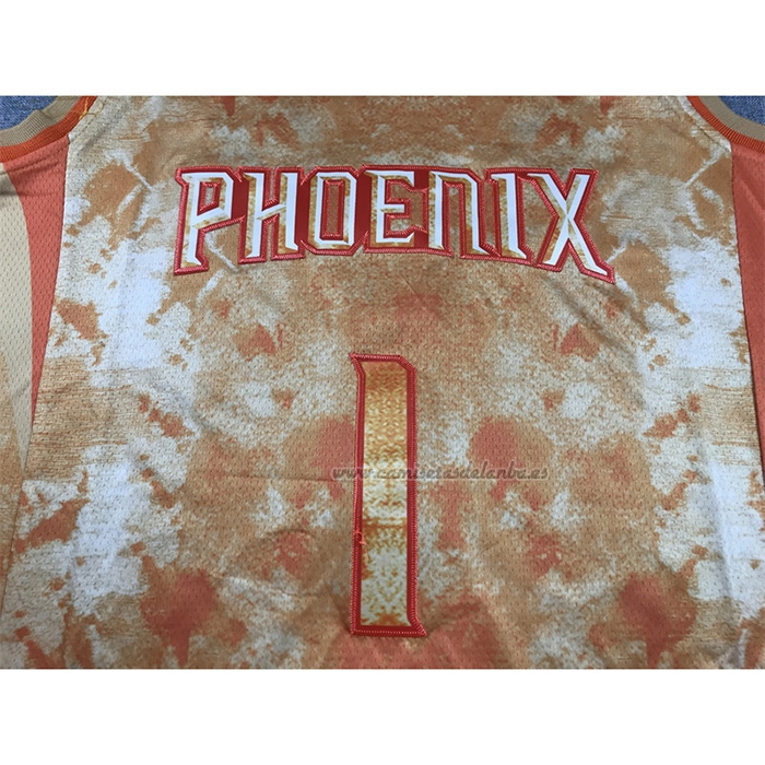 Camiseta Phoenix Suns Devin Booker NO 1 Select Series 2023 Naranja